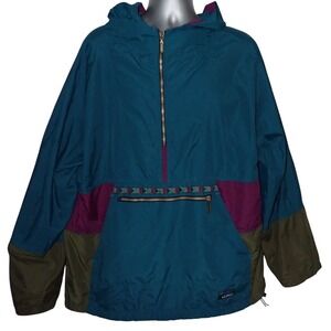L.L Bean Teal&Olive Mtn Classic Windbreaker Jacket